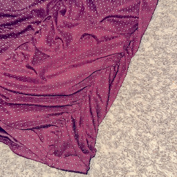 COPY - NWT GIRLS SIZE 8 XTRAORDINARY DRESS. WINE/with silver dots - Picture 5 of 6